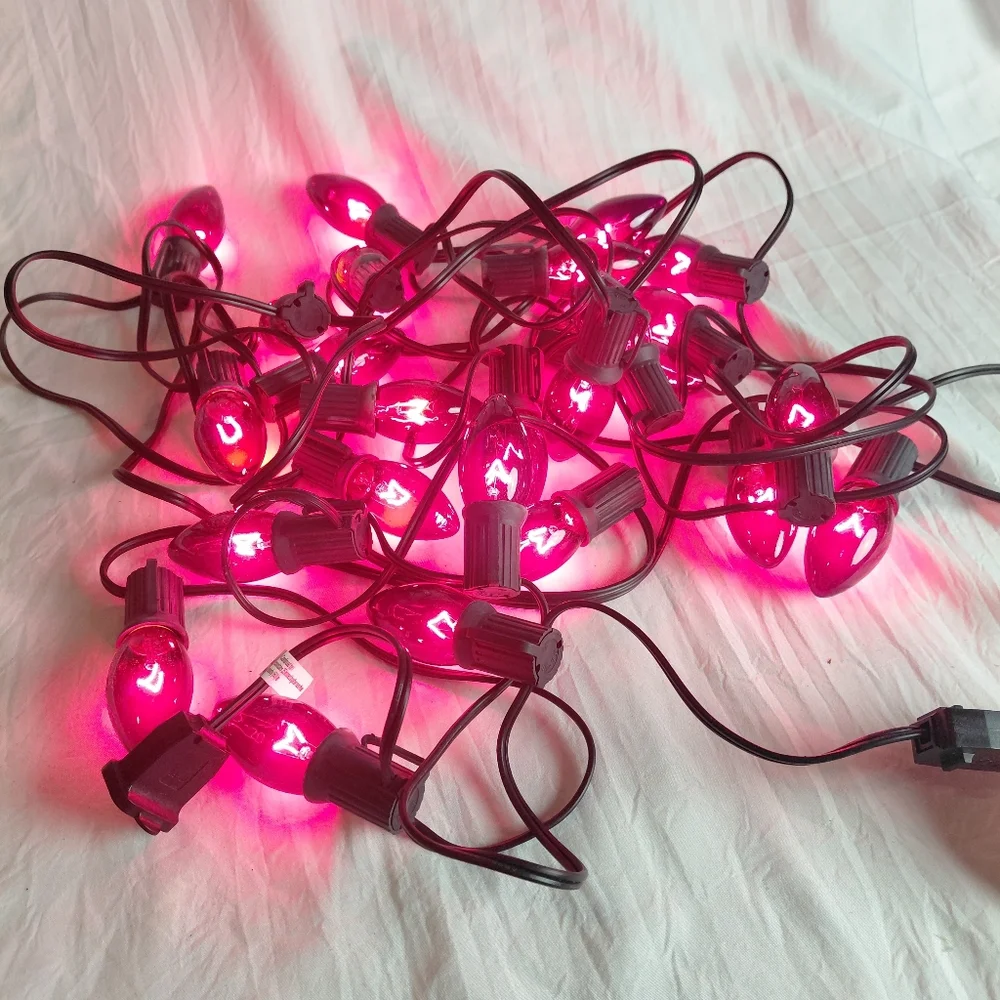 Halloween C9 Purple Light String 24 Ft. Indoor/Outdoor